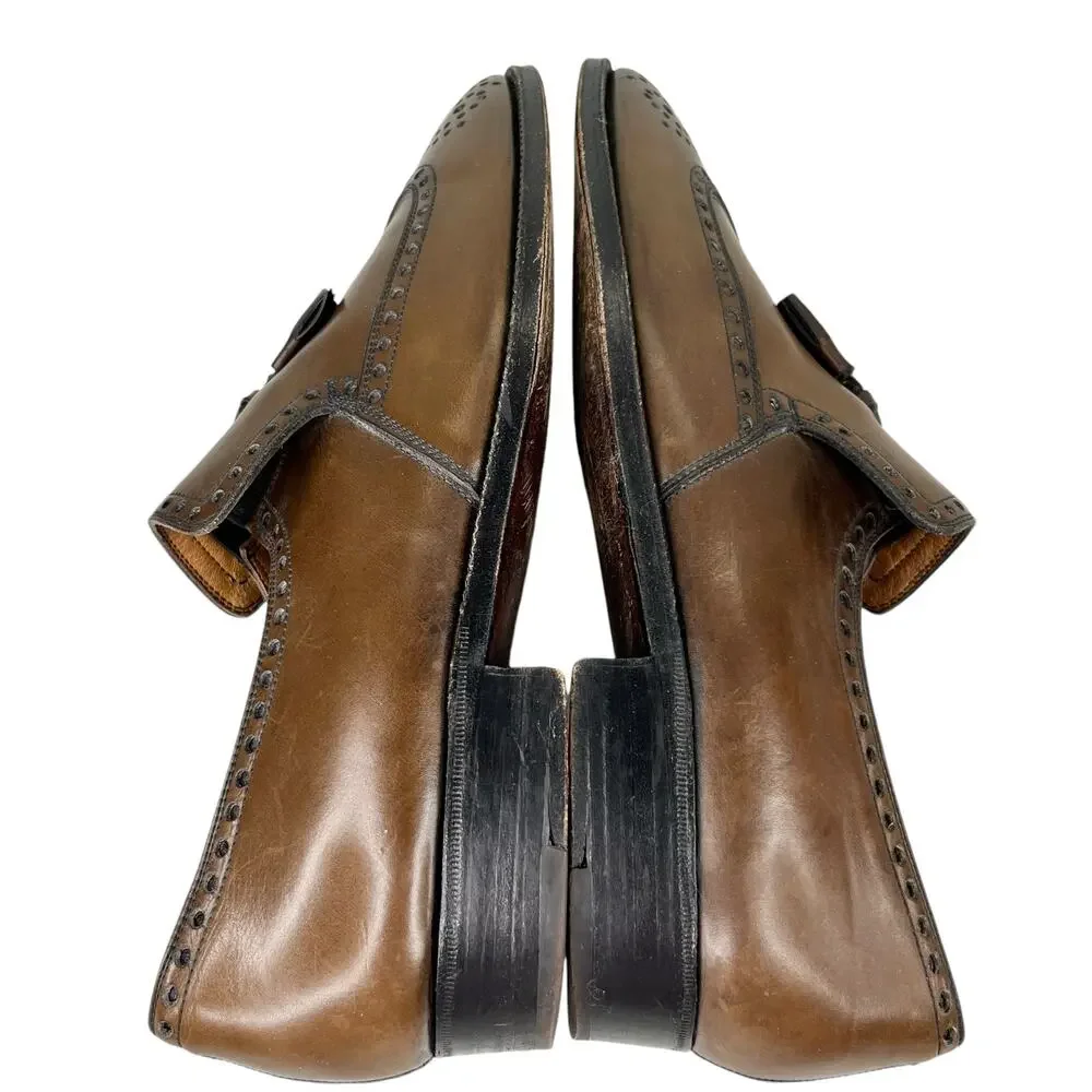 Ambassador Mens Dress Shoes Hollaus Collection Brown 8 C Tassel Slip On